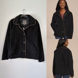 Maurices Sherpa Faux Leather Trim Jacket